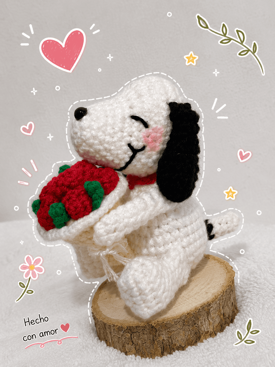 Imagen 2 de Snoopy con ramo de rosas: B42D01B3 FBB1 48A6 A491 151E455267FA